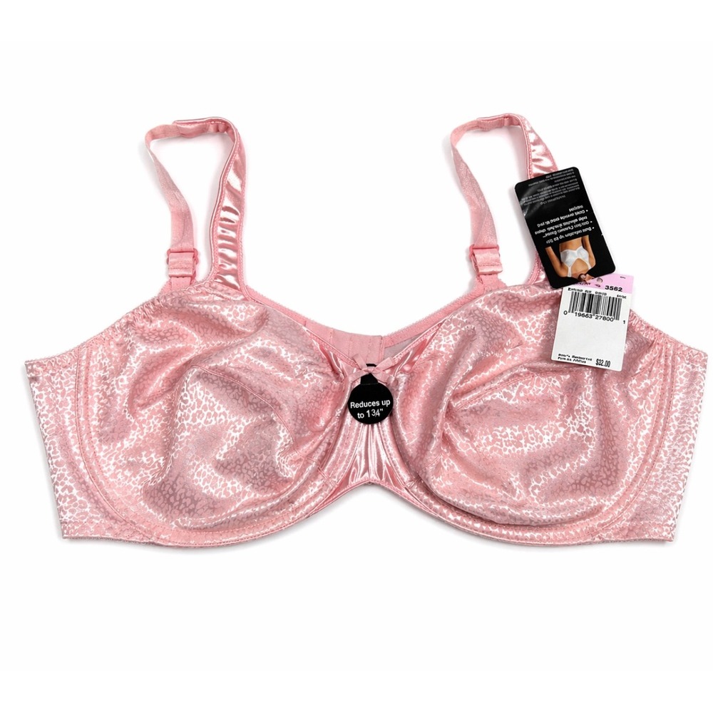 Bali Satin‎ Tracings Minimizer Bra Pink 42D Underwire NWT